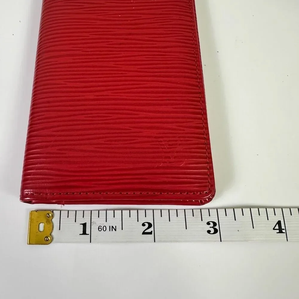 Louis‎ Vuitton Red Epi Leather Slim Vertical Bifold